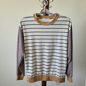 MACARON Womens Top Knit Long-Sleeve L/XL